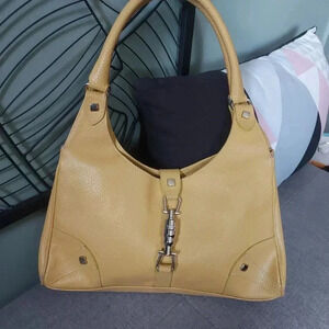 Rogani | Genuine Leather Soft  Yellow Inspired Shoulder Bag with Silver Hardware